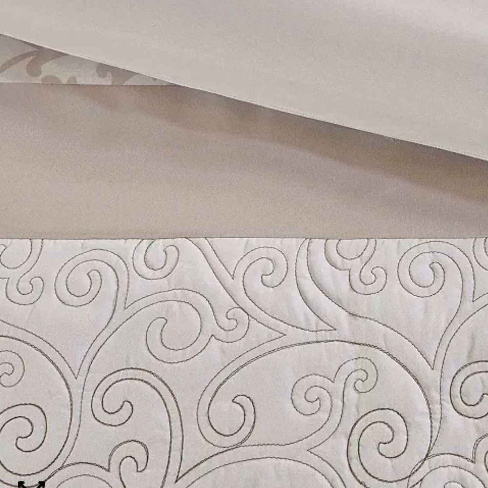 California King Elegant Cream Comforter 7piece Set
